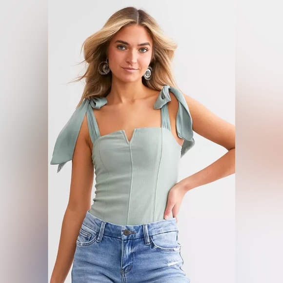 Free People Lola Bodysuit sea mist XS - Picture 1 of 6